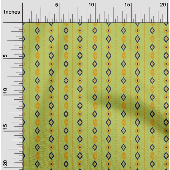oneOone Viscose Jersey Fabric Stripe & Geometric Ikat Printed Fabric 1 Yard 60 Inch Wide