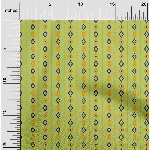 oneOone Polyester Lycra Fabric Stripe & Geometric Ikat Print Fabric By Yard 56 Inch Wide