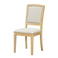 thumbnail image 4 of 2024 New 9-Piece Dining Set with 6 Armless Chairs, 2 Arm Chairs, Wooden Table Diamond Pattern Backrest and Rivets Rustic Chairs Set for Dining Room, Kitchen, 4 of 9