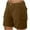 Coffee, variant on Uaswgudfs Women's High Waisted Shorts - 3.5" Inseam Stretch Elastic Waist Summer Casual Comfort Fit
