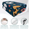 thumbnail image 4 of King Quilt Set 96''x106'', Sports Theme Lightweight Bedspread Coverlet Set with 2 Pillow Shams, Cartoon Soccer Baseball Basketball Star Blue Breathable All Season Quilt Bedding for Bedroom/Guest Room, 4 of 9
