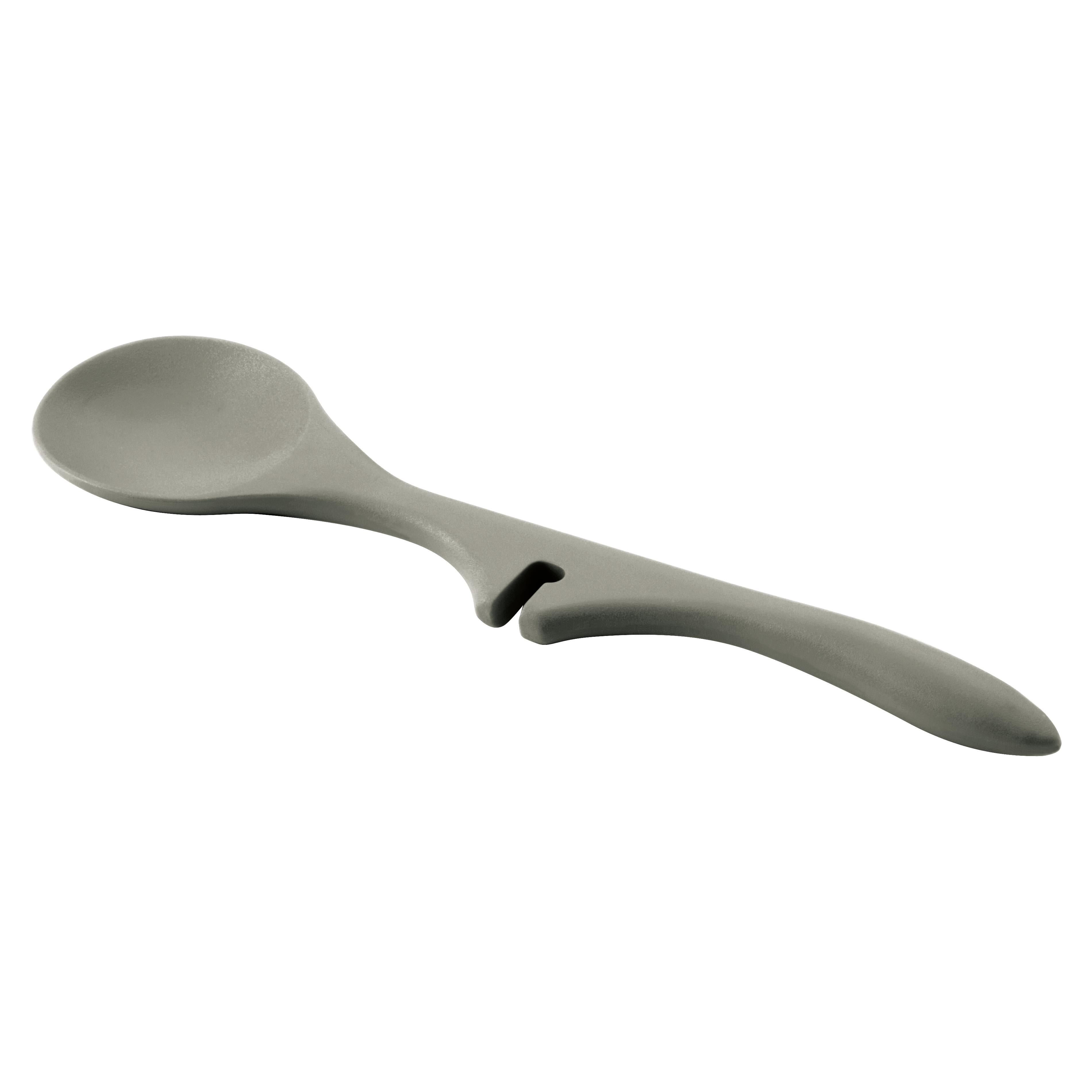 Rachael Ray Tools and Gadgets Lazy Solid Spoon, Sea Salt Gray