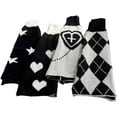 thumbnail image 2 of CoCozhu Women's Star Print Knitted Reversible Leg Warmer Y2K Socks Fashion Knit Leg Warmers Long Leg Socks Cute, 2 of 3