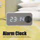 thumbnail image 5 of Reloj Despertador Digital Con Altavoz , Pantalla De Reloj Espejo Radio Temperatura En Tiempo Real Anuncio De Voz Modo AUX, Micrófono Con Cancelación De Ruido HD, 5 of 8
