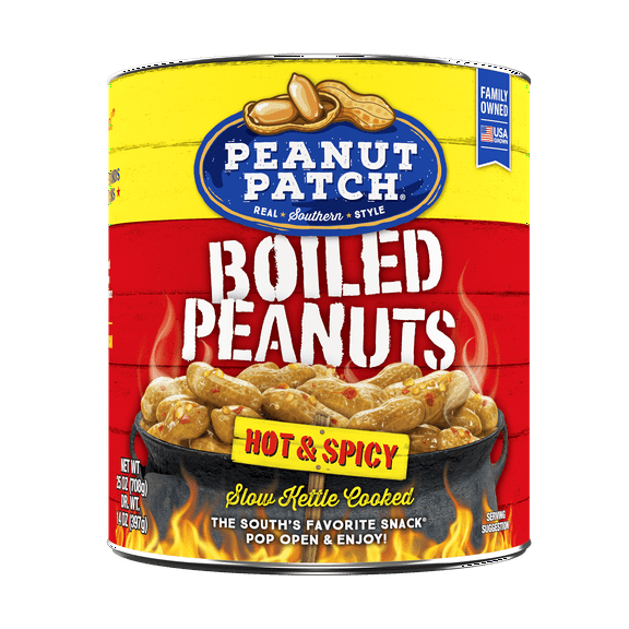 Peanut Patch Hot & Spicy Boiled Peanuts, 25 oz., Can