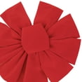 thumbnail image 5 of Northlight 14" x 34" Red 9-Loop Velveteen Christmas Bow Decoration, 5 of 9