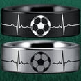 thumbnail image 2 of Tungsten Soccer Lifeline Ring, 2 of 6