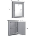 thumbnail image 2 of YANG2 Bathroom Cabinet with Mirror, Mirrored Wall-Mounted Storage Medicine Cabinet w/Single Door & Adjustable Shelf in 5 Positions, Multipurpose Wall Cabinet for Bathroom-Grey, 2 of 9