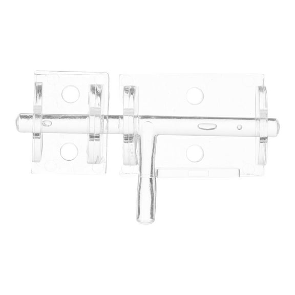 Masteelf Mini Acrylic Door Latch, Transparent Lock Hasp Self-Adhesive Design Hasp Buckle and Easy to Install for Home Security