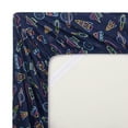 thumbnail image 3 of Kids Classic Printed Microfiber Sheet Sets, Ultra Soft Fitted Sheets with Straps - Neon Space, Full Size, 3 of 5