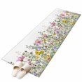 thumbnail image 6 of Spring Floral Kitchen Runner Rug 2x6 Washable Runners for Hallway Non Slip Watercolor Flower Eucalyptus Leaves Botanical Large Area Rug Indoor Floor Carpet for Bathroom Laundry Entryway Bedroom, 6 of 8