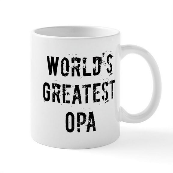 CafePress - Worlds Greatest Opa Mug - 11 oz Ceramic Mug - Novelty Coffee Tea Cup