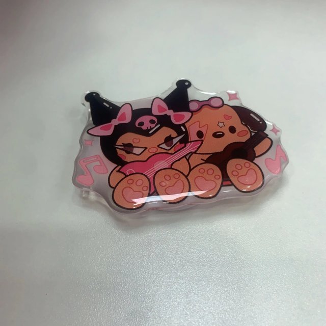 Sanrio-soporte para teléfono móvil, accesorios de Hello Kitty, pasta plegable telescópica, hebilla de dedo, hebilla de anillo, accesorios para Iphone