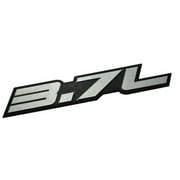 3.7L Liter Embossed SILVER on Black Highly Polished Real Aluminum Auto Emblem Badge Nameplate for Dodge Ram Jeep Grand Cherokee Mazda Ford F-150 Grand Cherokee Wrangler Sport Chevy Chevrolet GM Nissan