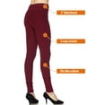 thumbnail image 2 of Kuda Moda Women 3 inch Wide Waistband Full Length Ankle Legging Pants Yoga Sports, 2 of 6