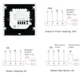 thumbnail image 3 of ZheElen Capteur de Chauffage de Plancher Intérieur Écran Tactile Thermostats de Chauffage Numériques Contrôleur de Température Portable Thermostat Intelligent Type 2, 3 of 6