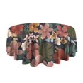 thumbnail image 5 of Pioneer Flower Floral Print Pattern Round Tablecloth 60"x60",Wrinkle Wipeable Table Cloth for Kitchen Dining Room Picnic Patio Party, 5 of 6