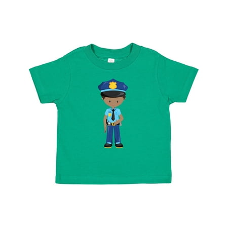 

Inktastic African American Boy Policeman Police Officer Gift Toddler Boy Girl T-Shirt