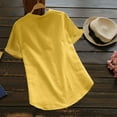 thumbnail image 3 of Blouses Button-Down Shirts for Women Summer Short Sleeve Cotton linen Casual Shirt Blouse Tops, 3 of 4