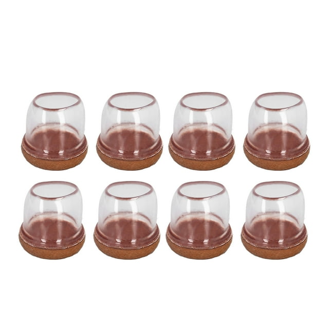 Stool Foot Pads, Transparent Chair Feet Covers Round Thickened For Furniture M