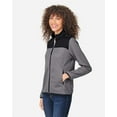 thumbnail image 2 of CORE365 CE74W Women's Venture Heathered Stripe Hybrid Jacket-BLACK/ WHITE-S, 2 of 6