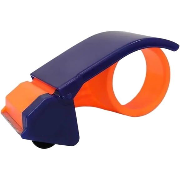 Packing Tape Dispenser Gun, Heavy Duty, Comfort Grip, Metal Serrated Blade, Cylindrical Roller for Shipping, Moving, Packaging