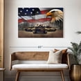 thumbnail image 3 of Elephant Stock In God We Trust Wall Art - Horizontal Canvas Wall Art - Living Room Wall Decor - Our America Canvas - Gray And Brown Decor - 45" x 30", 3 of 8