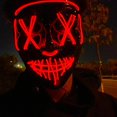 thumbnail image 3 of mask halloween masks costume purge mask Cosplay Halloween Gifts - Light up Mask Cosplay, Halloween Costumes for Men Adults Kids Boys, 3 of 5