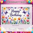 thumbnail image 2 of Colorful Floral Banner Butterfly Pattern Floral Birthday Display Spring Style Vibrant Flowers Butterfly Birthday Backdrop for Birthday Party Kids Celebration Indoor Decoration, 2 of 9