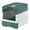 Green, variant on Front Entry Top Exit Enclosed Cat Litter Box with Grooved Lid, Slide Out Tray and Litter Scoop, Dual Deodorizer Slots Semi Transparent Door, Indoor Cat Toilet for Cats Up to 9 lbs