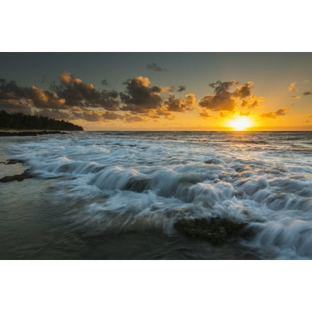 Sunrise and surf on the east coast of Kauai Kauai Hawaii United States of America