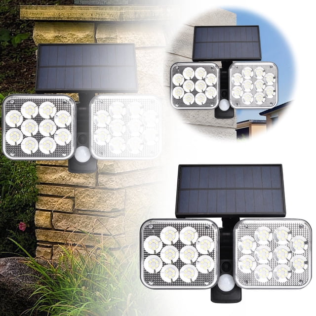 Luz solar LED para exteriores con sensor de movimiento, ideal para la puerta principal y la terraza