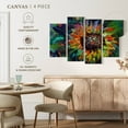 thumbnail image 4 of Elephant Stock Colorful Sunflower Wall Art - Horizontal Multi Panel Canvas - Living Room Wall Decor - Floral And Botanical Multi Panel - Orange And Yellow Decor - 24" x 14", 4 of 4