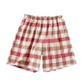 thumbnail image 4 of BRGZLK Women's Home Shorts Lounge Pajama Cotton Sleep Shorts Woven Light Shorts Pocket Five Quarter Pants, 4 of 5