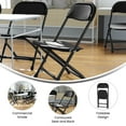 thumbnail image 4 of Flash Furniture Timmy 2 Pack Kids Black Plastic Folding Chair, 4 of 12