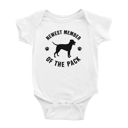 

Newest Member of The Pack Catahoula Leopard Dog Funny Baby Jumpsuits Boy Girl