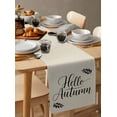 thumbnail image 6 of Autumn Leaves Table Runner 90 Inches, Black Beige Pastoral Vintage Bed Runner Dresser Scarves Tabletop for Indoor Outdoor Parties/Ceremony/Banquet, 13" x 90", 6 of 8