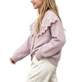 thumbnail image 6 of asjyhkr Toddler Clothes Girls Fall Sweaters Kids Soft Comfy Button down Shirts Casual Long Sleeve Cardigan Tops(8-9 Years,Hot Pink), 6 of 7