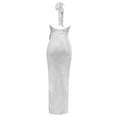 thumbnail image 4 of 2024 New Solid Color Long Sleeveless Fashion Slim Temperament Skirt Evening Dress, 4 of 5