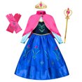 thumbnail image 1 of Vestidos de princesa Elsa Anna de Disney, vestido de malla con lentejuelas para niñas, disfraces de Reina de la nieve de Frozen, vestidos de fiesta de cumpleaños y Carnaval, 1 of 5