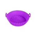 thumbnail image 2 of Pompotops 7.1x5.3x1.6 Inch Air Fryer Silicone Pot Air Fryer Silicone Baking Pan Air Fryer Tray, Food Safe Air fryers Oven Accessories (Purple), 2 of 9