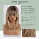 thumbnail image 5 of Pelucas con flequillo para mujer, peluca ondulada suelta marrón mezcla rubia natural ondulada pelucas de cabello sintético con flequillo para mujer Cabello largo falso para mujer, 5 of 5
