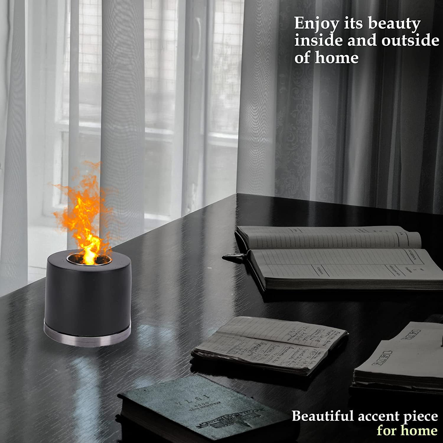LDVINE Tabletop Fire Pit - Concrete Mini Tabletop Fire Pit – Portable Firepit for Indoor & Outdoor