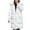 Beige, variant on Women's Winter Hooded Padded Jacket, Mid-Length Puffy Coat with Plush Trim Hood, Loose Fit Warm Thermal Coat for Cold Weather, Available in Black and White - Beige