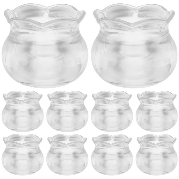 EXHUMKY Mini Fish Bowl 10Pcs For Diy Projects Display Ornament 3.00X3.00X2.40Cm