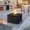 Black, variant on Harper & Bright Designs MGO Outdoor Square Fire Pit with Steel Burner, Lightweight 24.02-inch Propane Fire Pit Table with Adjustable Flame, 40, 000 BTU, Lava Rocks, and Rain Cover for Patio, Beige