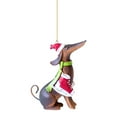 thumbnail image 5 of BOPORO Dachshund Christmas Ornament, Funny Cartoon Dog Christmas Tree Hanging Ornament, Xmas Tree Dog Pendant for Christmas Tree Decorations Car Backpacks Home Decor Dog Lovers Gifts, 5 of 6