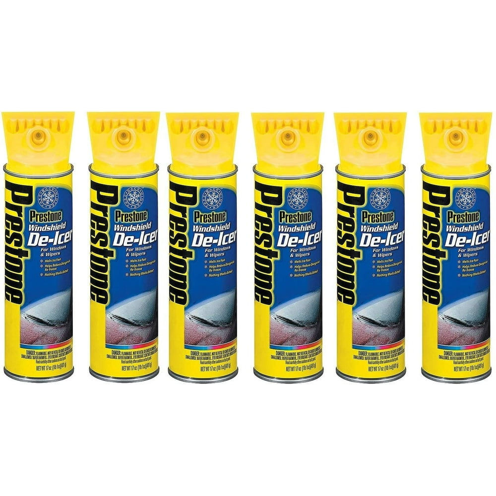 Prestone AS244 Windshield DeIcer 17 oz. Aerosol, 6 Pack Walmart