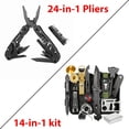 thumbnail image 2 of 14Pcs Survival Kit with 24‑in‑1 Multitool Pliers, Portable EDC Multi Tool with Knife, Bottle Opener, Screwdriver Bits & File, Perfect for Camping, Hunting, Outdoor Survival & Men’s Gifts, 2 of 10