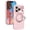 Pink, variant on JETeacka Liquid Silicone Case, 360° Spin Magnetic Ring Kickstand, Compatible with iPhone 16 Pro Max, Pink